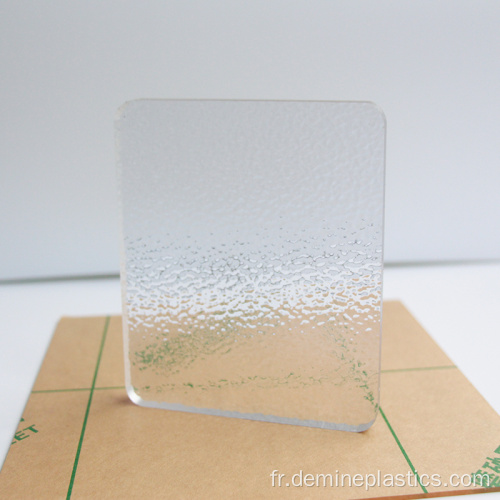 Feuille de polycarbonate transparent gaufré en diamant